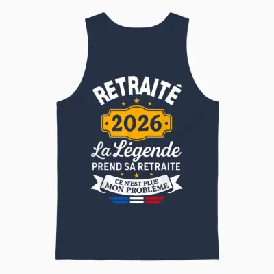 The Legend Retires 2026 Retired Man Unisex Tank Top - Navy