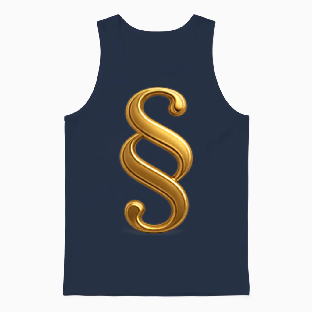Elegant Paragraph Rechtsanwalt Student Richter Unisex Tank Top in Navy