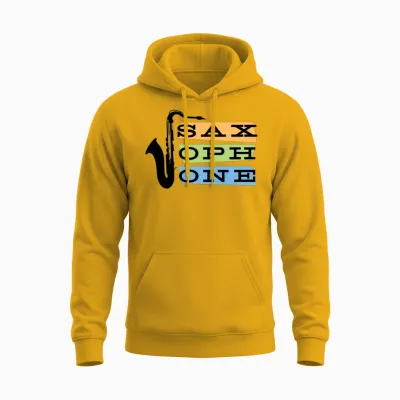 Saxophone Retro Unisex Hoodie - Gold