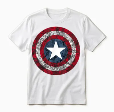 Marvel Captain America Avengers Shield Comic Unisex T-Shirt - White