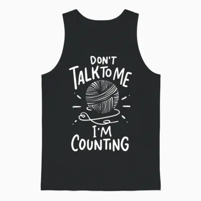 Crochet Crocheting Unisex Tank Top - Black