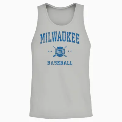 Milwaukee Vintage Baseball Throwback Retro Design Unisex Tank Top - Ash