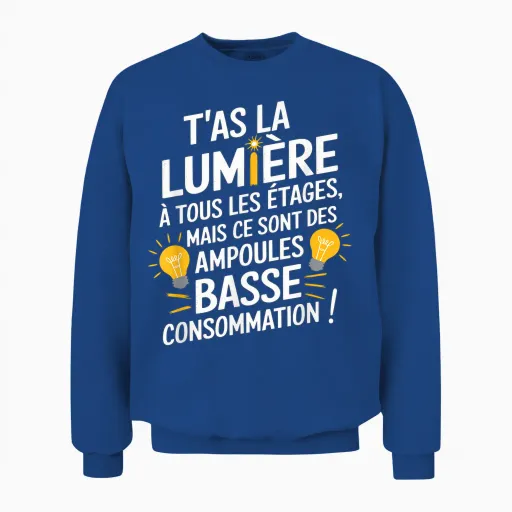 You Have Light on All Floors but Low Bulbs Conso T-Shirt, Black, S Unisex Sweatshirt - Royal