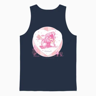 Ponyhugging Thelwell Cartoon Unisex Tank Top - Navy