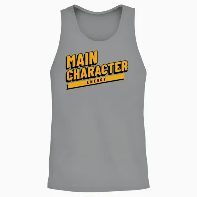 Main Character Energy Unisex Tank Top - Sport Grey