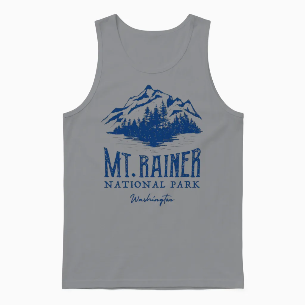 Outdoors Mount Rainier National Park Hiking Unisex Tank Top in Sport Grey