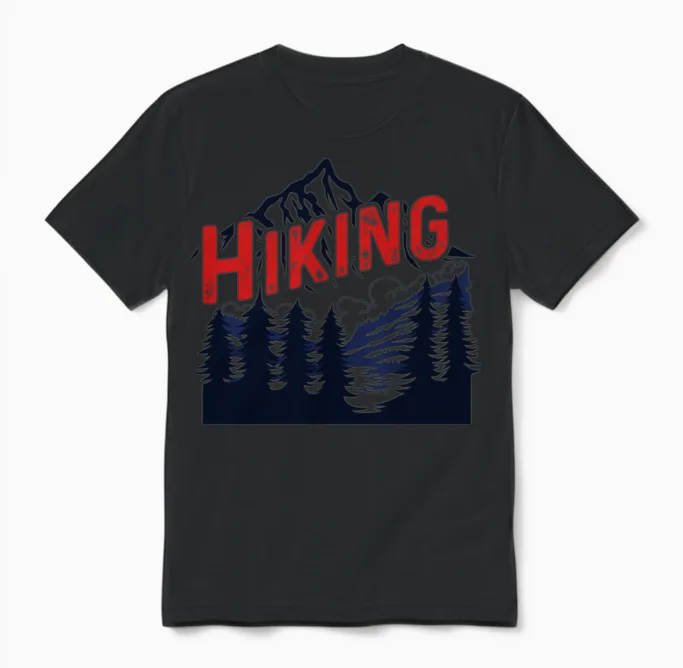 Hiking - & Outdoors Unisex T-Shirt in Black