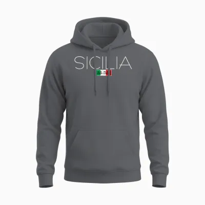 Sicilia Italia Sicilia Italia Italy Holiday Island Party T-Shirt, Black, S Unisex Hoodie - Charcoal