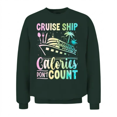 Cruise Ship Calories Don T Count Matching Cruise Unisex Sweatshirt - Forest