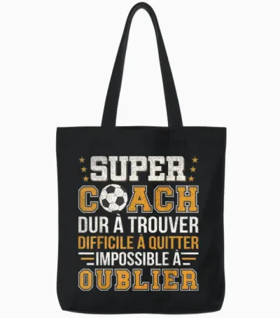 Super Coach Football Gift Coach Football End Season Tote Bags - Black