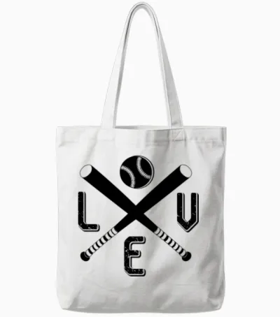 Girls Love Retro Tote Bags - White