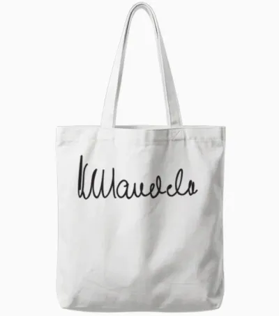 Nelson Mandela Signature Tote Bags - White