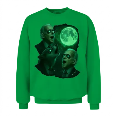 Dark Brandons Howling at the Moon Unisex Sweatshirt - Irish Green