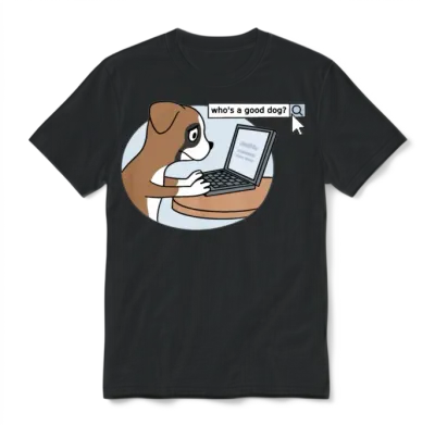 Who Is a Good Dog Boxer Dog Unisex T-Shirt - Black