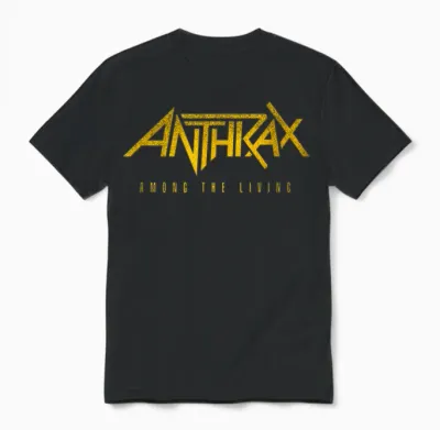 Anthrax Among the Living 35th Front Back Print Unisex T-Shirt - Black