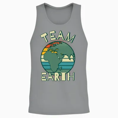 Team Earth Retro Colors Unisex Tank Top - Sport Grey