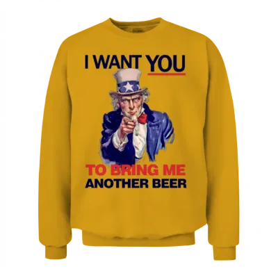 Bring Me Another Beer Unisex Sweatshirt - Gold