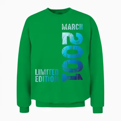 Seit März 2001 Jahr 2001 Retro 2001 Vintage 2001 Edition Unisex Sweatshirt - Irish Green