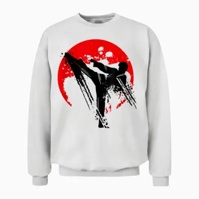 Love Karate Boys' Shirt Karate Lovers for Men and Women T-Shirt, White Unisex Sweatshirt - White