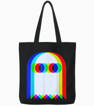 Ghost Trippy Vaporwave Halloween Techno Rave Edm Dj Music Tote Bags - Black