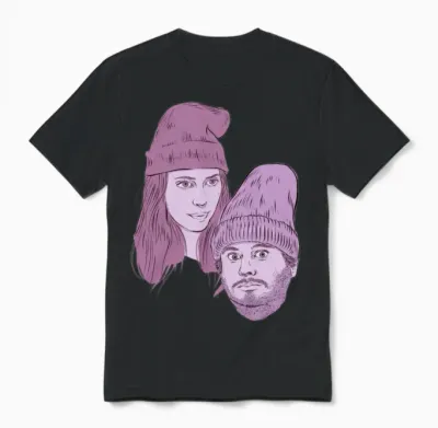 Hila and Ethan from H3h3productions Unisex T-Shirt - Black