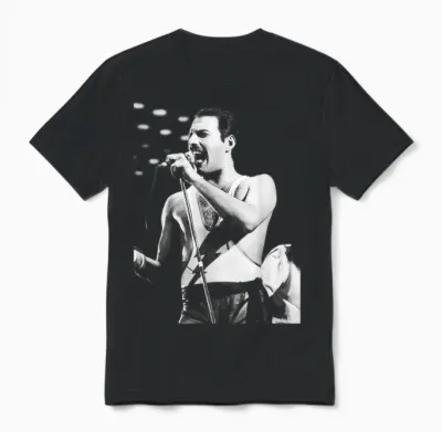 Freddie Mercury Du Groupe Queen Live the Works Tournée 1984 Unisex T-Shirt - Black
