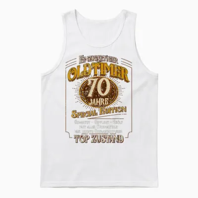 Vintage 70. Geburtstag Mann 70 Jahre Einzigartiger Oldtimer Unisex Tank Top - White