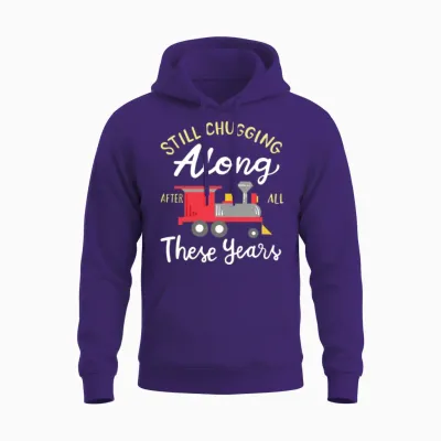 Funny Railroad Funny Train Unisex Hoodie - Purple