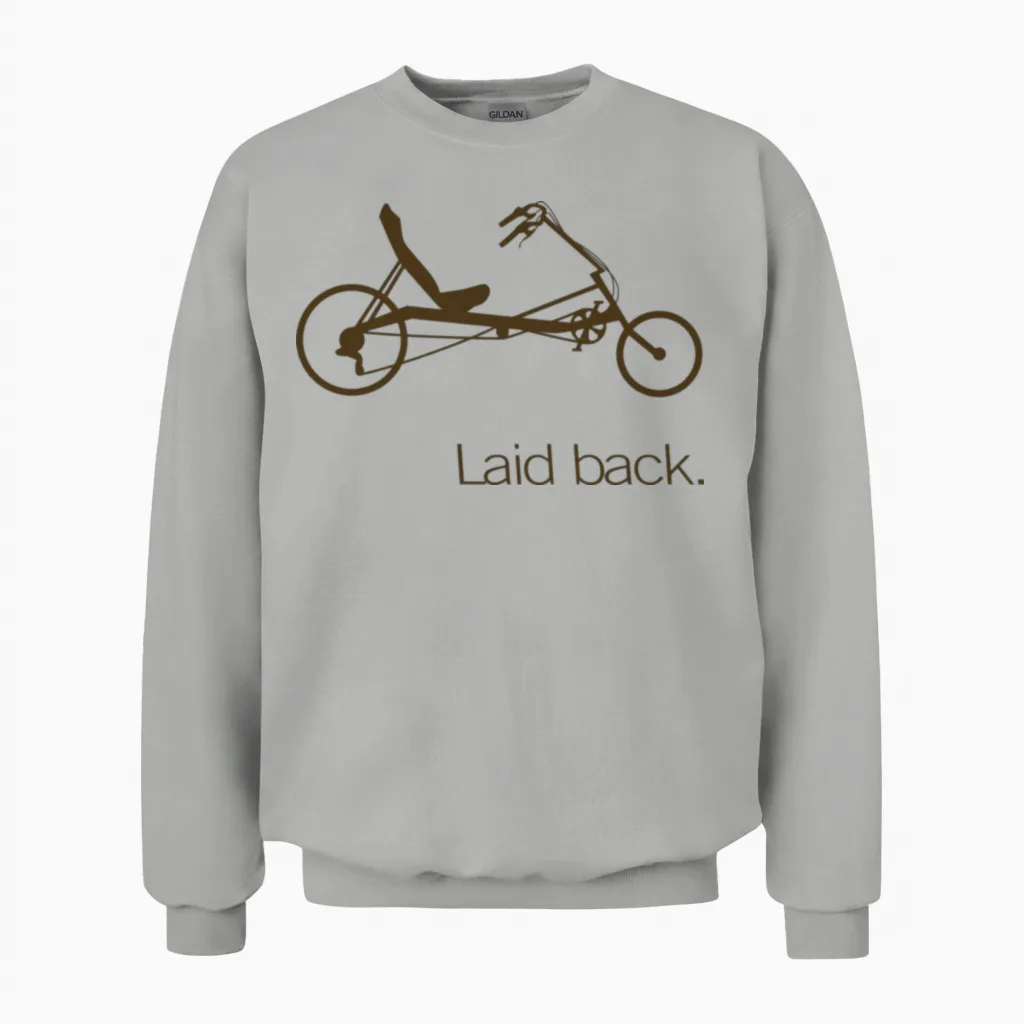 Laid Back Recumbent T Unisex Sweatshirt in Ash