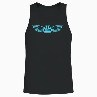 Se Bikes Baby Blue Wing Unisex Tank Top - Black