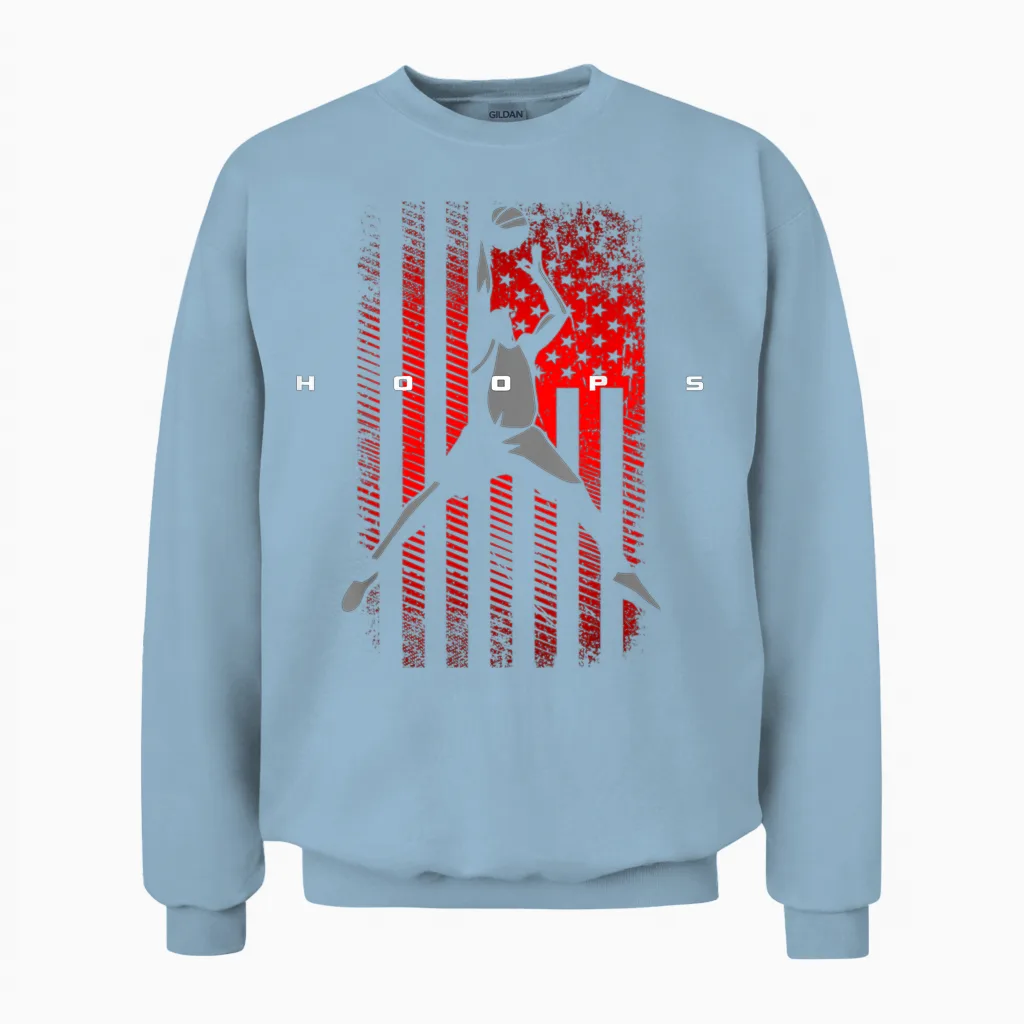 Basketball Apparel - Basketball Unisex Sweatshirt in Light Blue
