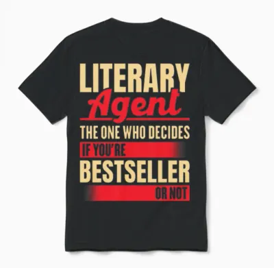Literary Agent Funny Quote Unisex T-Shirt - Black