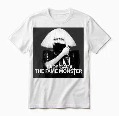 Official Lady Gaga the Fame Monster T-Shirt, Black Unisex T-Shirt - White