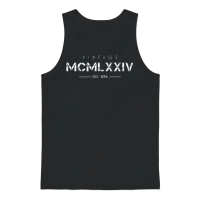 Vintage Born in 1974 Roman Numerals 48th Unisex Tank Top - Black – 1