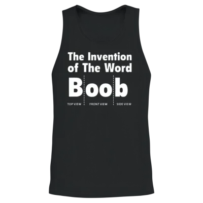 Funny Boob Unisex Tank Top - Black