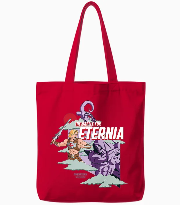 Les Maîtres De L'univers La Bataille Pour Eternia T-Shirt Haut De Gamme Tote Bags in Red