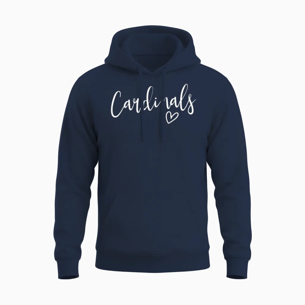 Cardinals School Cardinals Sports Team Women's Cardinals Unisex Hoodie in Navy