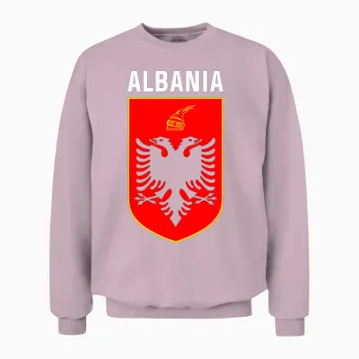 Albania Davil Dignal Albania Vintage Albaner Kosovo Unisex Sweatshirt - Light Pink