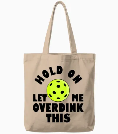 Funny Pickleball Tote Bags - Natural