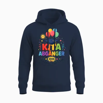 Kinder Tschüss Kindergarten Hallo Schule Kita Abgänger 2026 Legende Unisex Hoodie - Navy