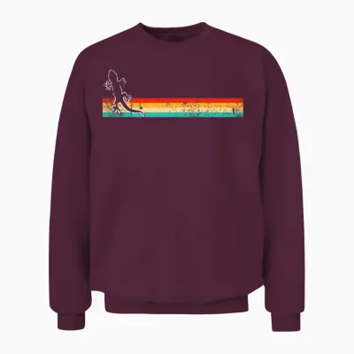 Lizard Retro Unisex Sweatshirt - Maroon
