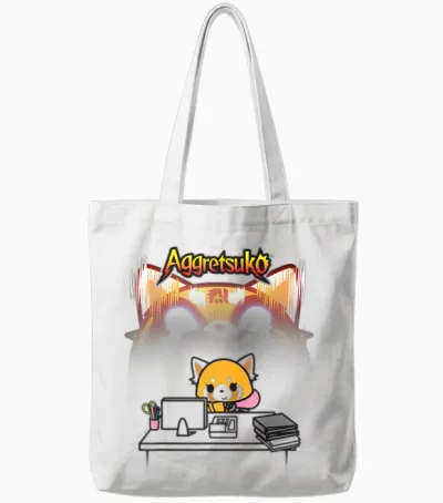 Aggretsuko Secret Rage Tote Bags - White