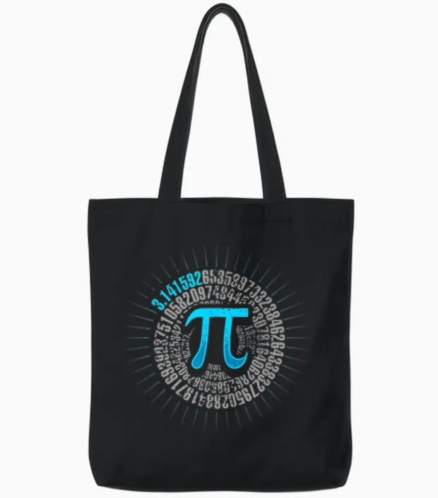 Math Pi Spiral Shirt Pi Symbol 314 Pi Day Math Lover Teacher T-Shirt, Black Tote Bags in Black