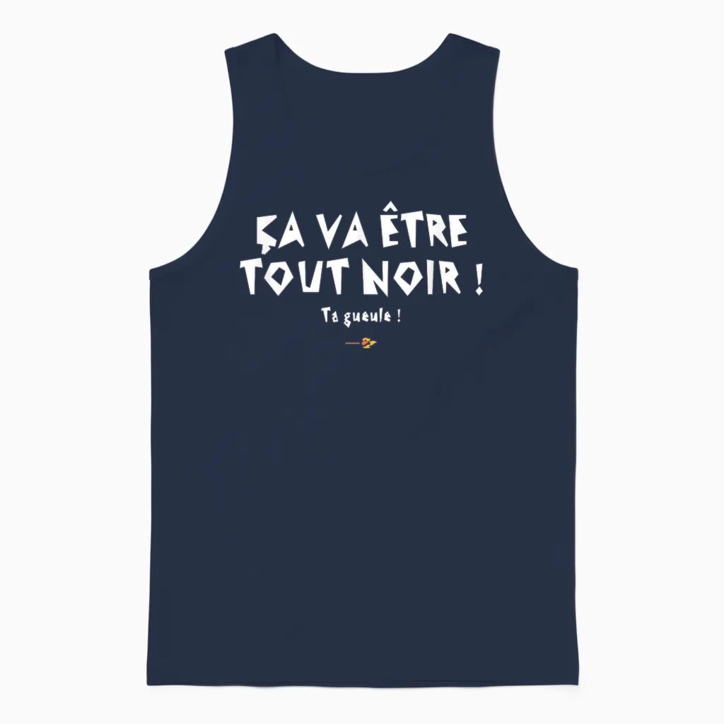 It's Gonna Be All Black! Replica in the Movie Rrrrr Unisex Tank Top in Navy