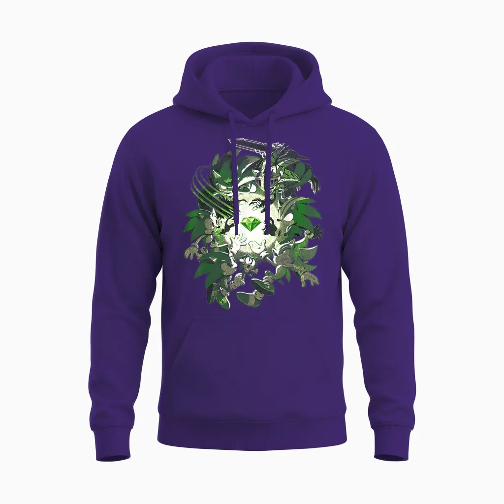 Sonic the Hedgehog Sonic Through the Ages Unisex Hoodie in Purple