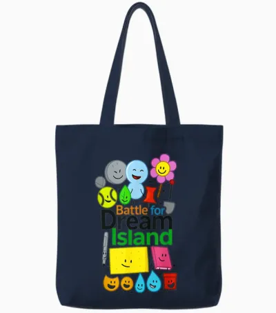 Hilarious Bfdi Graphics for Kids Battle for Dream Boys Gifts Tote Bags - Navy
