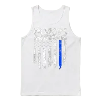Ride Snowmobile Usa Flag Motor Sled Snowmobiling Unisex Tank Top - White – 1