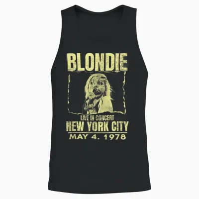 Blondie Live Concert Poster New York 1978 Vintage Band Unisex Tank Top - Black