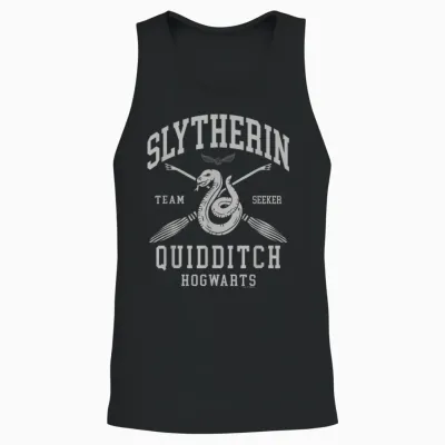 Harry Potter Slytherin Quidditch Arch Unisex Tank Top - Black