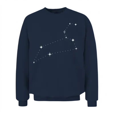 Leo Sign Constellation Unisex Sweatshirt - Navy